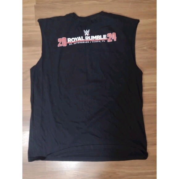 Royal Rumble Winner 2024 WWE Mens XL T-Shirt Cut Off Metal - Picture 3 of 7